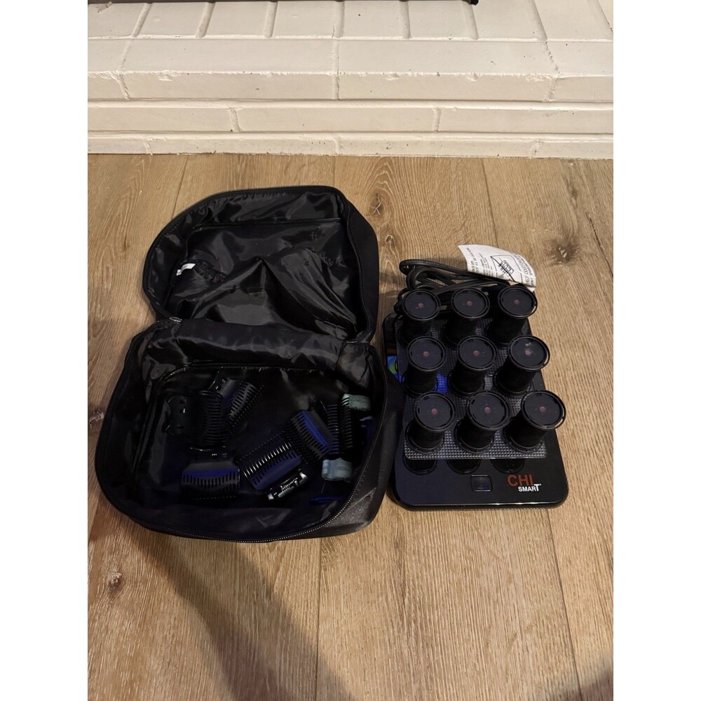 CHI Smart Magnify Ceramic Hot Rollers 1" & 1 1/4" 360°F w/ Travel Case